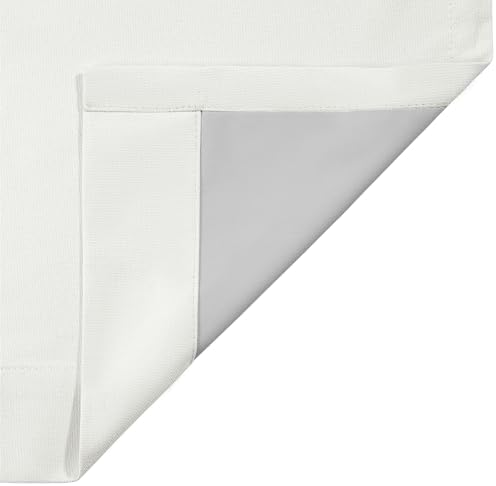 ChadMade Blackout Curtains 54 Inches Long 2 Panels Ivory White