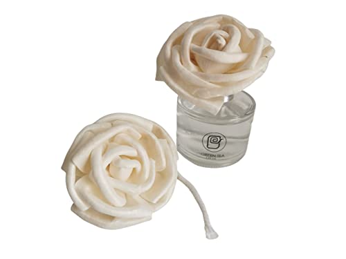 2 French Rose Sola Flower Cotton Wick Diffuser for Home Fragrance