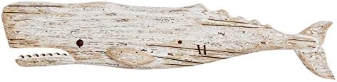 K KILIPES Wooden Whale Wall Hanging Nautical Decor