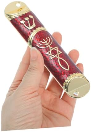 2 Sets Elegant Metal Mezuzah Case with Scroll