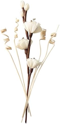 Natural Reed Diffuser Sticks Set with Flowers