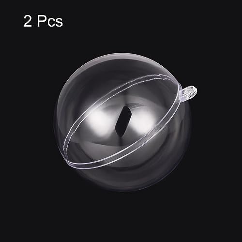 Uxcell 2pcs 5 12 Inch Clear Plastic Ornaments Ball