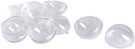 Uxcell Clear Plastic Christmas Baubles 9cm 5pcs