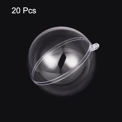 20pcs 2 38 Inch Clear Plastic Ornaments Ball