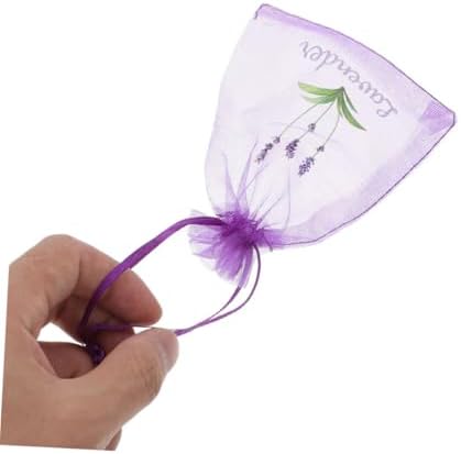 PRETYZOOM 20pcs Lavender Scented Drawstring Mesh Pouches