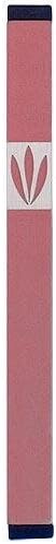 Agayof Large Mezuzah with Leaf Shin Cutout Pink