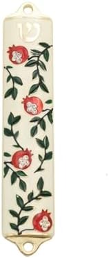 Mingzhang Exquisite Enamel Pomegranate Mezuzah with Crystal Accents