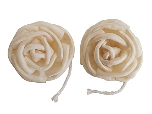 2 French Rose Sola Flower Cotton Wick Diffuser for Home Fragrance