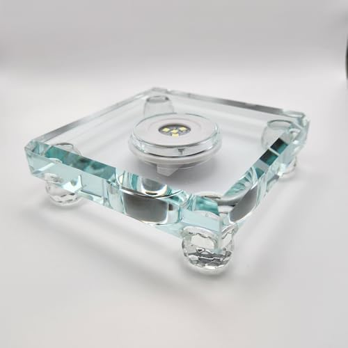Rechargeable 4x4 Crystal LED Light Base for Art Display