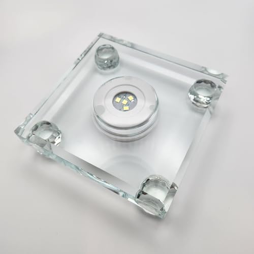 Rechargeable 4x4 Crystal LED Light Base for Art Display