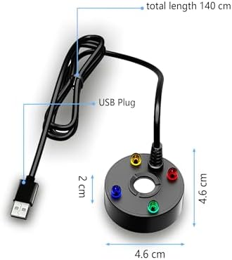 Alizzy USB Plug 4 LED Mist Maker with Splash Guard