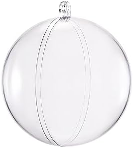 Uxcell 12pcs 1375 Inch Clear Plastic Ornaments Ball