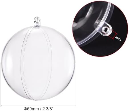 UXCELL 10PCS 2 38 Inch Clear Plastic Ornaments Ball