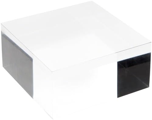 Plymor Clear Acrylic Square Display Block 2x4x4 Inches