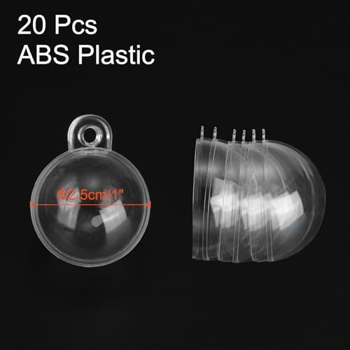 Uxcell 20 Pcs Clear Fillable Decorative Balls for Hanging