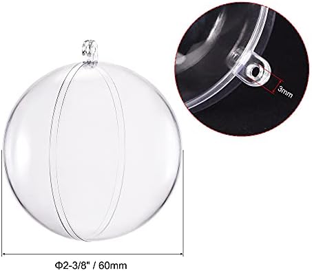 Uxcell 6pcs 2 38 Inch Clear Plastic Ornaments Ball