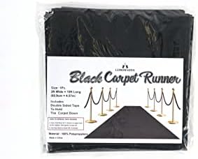LEMONSODA Black Floor Runner Hollywood Party Decor 2x15 Feet