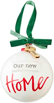 Mud Pie Ceramic Christmas Ball Ornament New Home