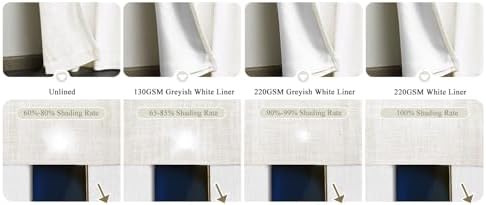 Custom Curtain Natural Linen Blend Drape for Bedroom Living Room