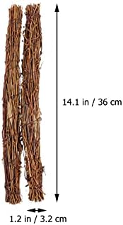 NUOBESTY 2pcs Rattan Wreath Stem Branch Garland