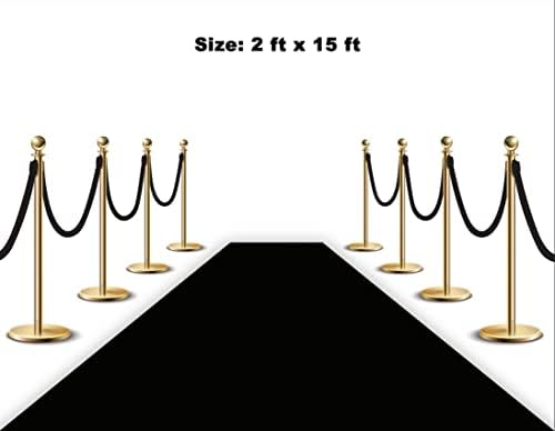 LEMONSODA Black Floor Runner Hollywood Party Decor 2x15 Feet
