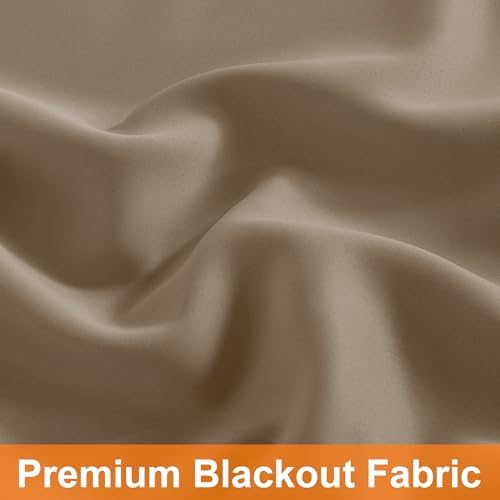 RYB HOME Blackout French Door Curtain Panel