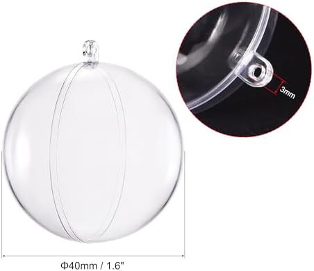 Uxcell 24pcs Clear Plastic Ornaments Balls