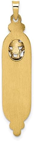 FJC Finejewelers 14Kt Yellow Gold Mezuzah Charm 40x8mm