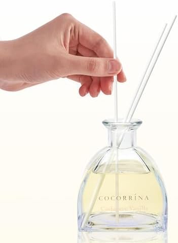 COCORRINA Reed Diffuser - 85 Oz Cashmere Vanilla Set with 8 Sticks