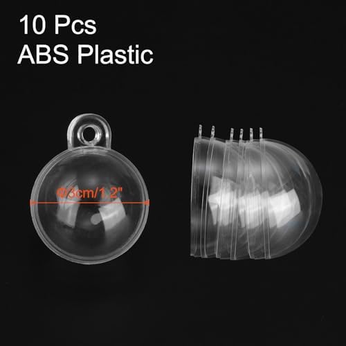 Uxcell 10 Pcs Clear Fillable Hanging Decor Balls 12 Inch