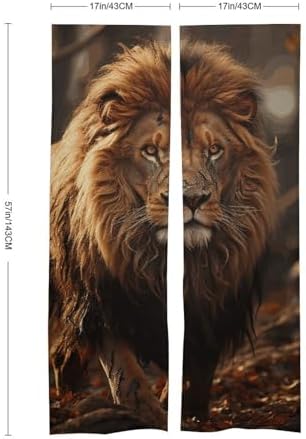 Lion Image Door Cover Curtain 57x17 Inches