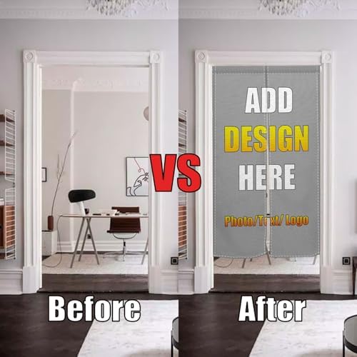Custom Double Sided Japanese Noren Door Curtain Panel