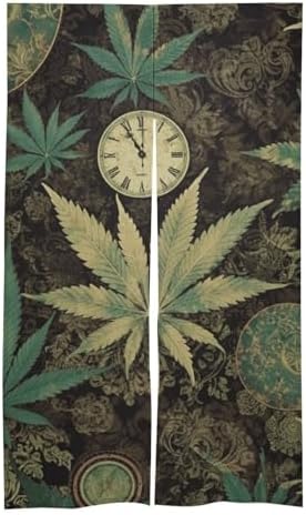 A Puff in Time Weed Door Curtain 17x57 Inch