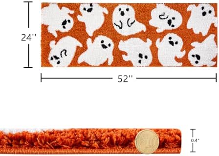 Estmy Spooky Halloween Ghost Rug 2x43 Non Slip Washable