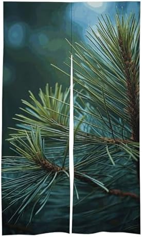 Pine Tree Door Cover Curtain 57x17 Inches Split Doorway Tapestry
