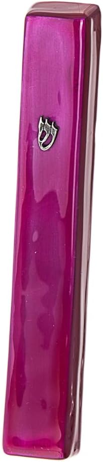 Judaica Mezuzah Case 4 Inch Pink