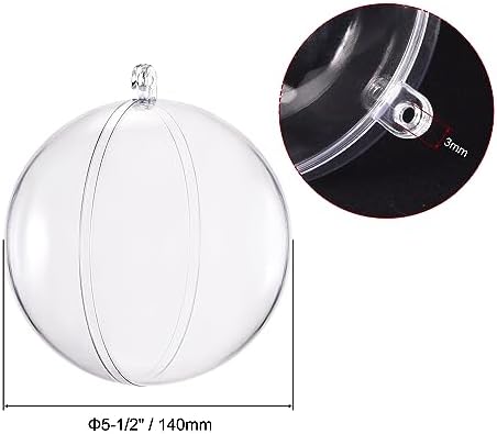 Uxcell 2pcs 5 12 Inch Clear Plastic Ornaments Ball