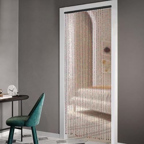 Eapmic Wood Bamboo Beaded Curtain Panels