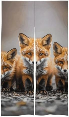 Many Foxes Door Cover Curtain 57x17 Inches