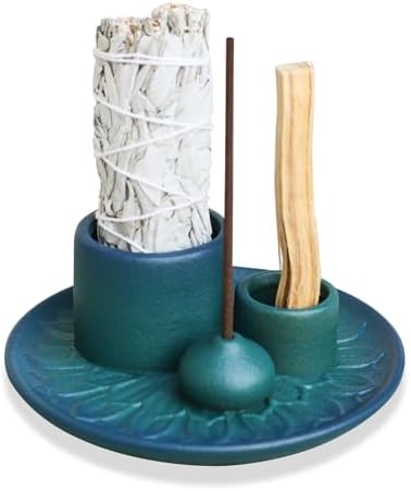 Palo Santo Sticks Holder - Blue Ceramic Incense Burner