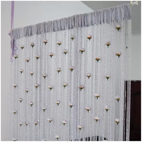 Flower Tassel Curtain Panel 100X200cm