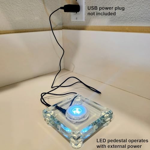 Rechargeable 4x4 Crystal LED Light Base for Art Display