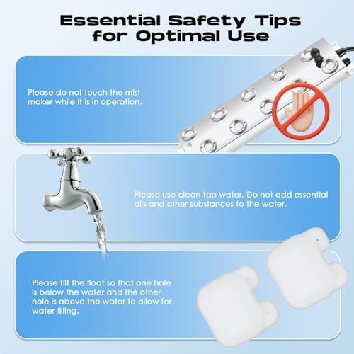 Mxmoonant Ultrasonic Mist Maker 10 Head with Float