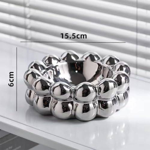 WAIT FLY Creative Bubble Ceramic Ashtray Silver