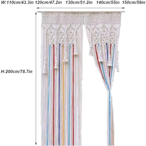 Beads Curtain for Doorway Bohemian Room Divider 433x787in