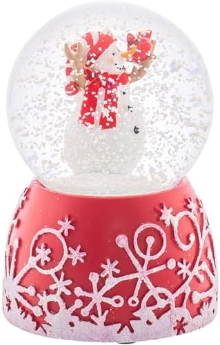 Roman Holiday Red Snow Globe Jingle Bells 80MM