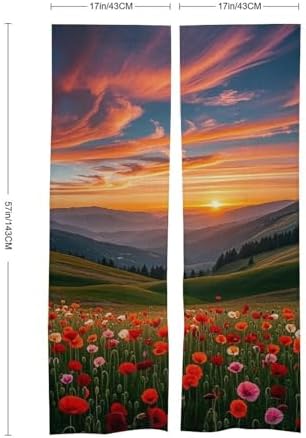 Cloud Garden at Sunset Door Cover Curtain 57x17 Inches