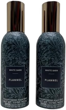 Bath and Body Works Flannel Room Spray 2 Pack 15 Oz Grey