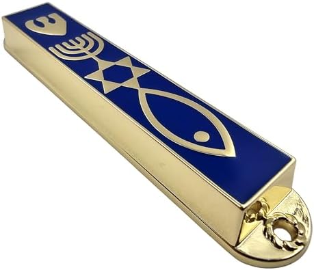 Protection Mezuzah Case with Scroll Blue