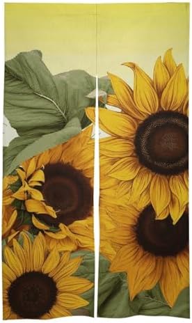 Sunflowers Floral Door Curtain 57x17 Inches